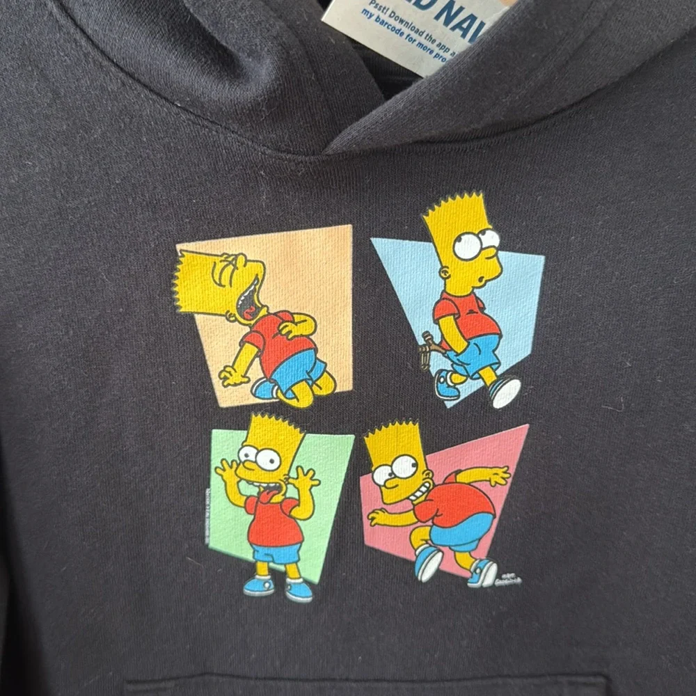 The Simpsons - Bart Simpson Toddler Hoodie in Black